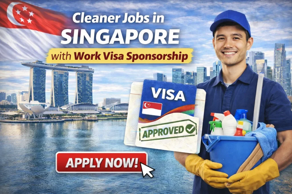 Cleaner Jobs in Singapore with Work Visa Sponsorship 2026