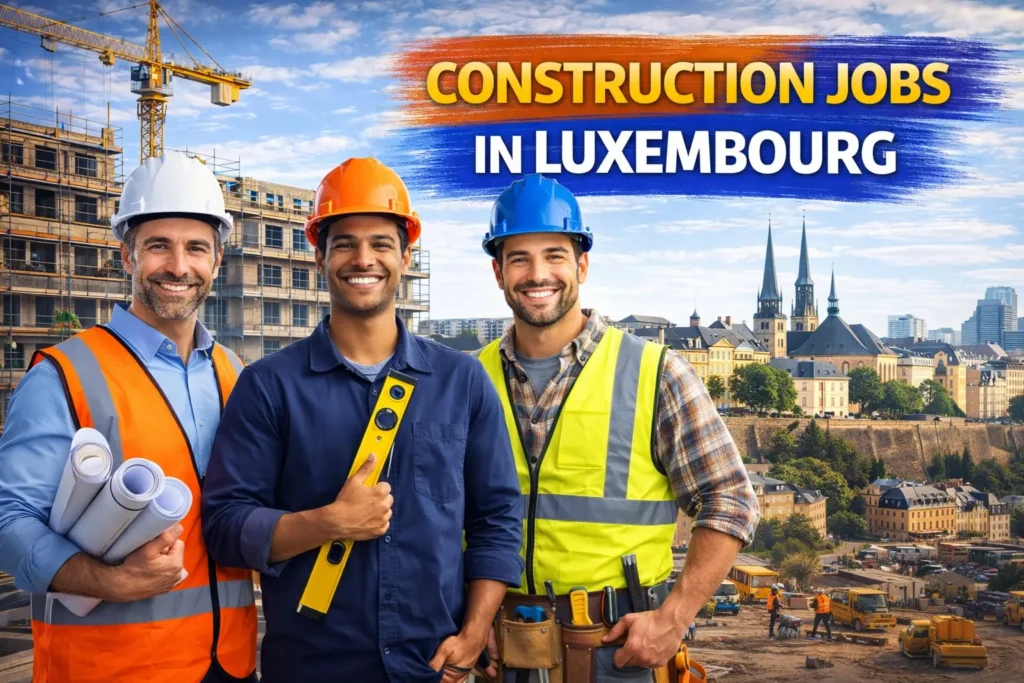 Construction Jobs in Luxembourg with Visa Sponsorship 2026 (EUR 5,800 to EUR 6,400 Per Month)