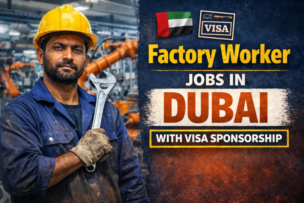 Factory Worker Jobs in Dubai with Visa Sponsorship 2026