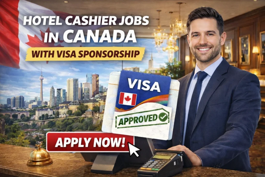Hotel Cashier Jobs in Canada with Visa Sponsorship 2026 (CAD $20 to $35 Per Hour)