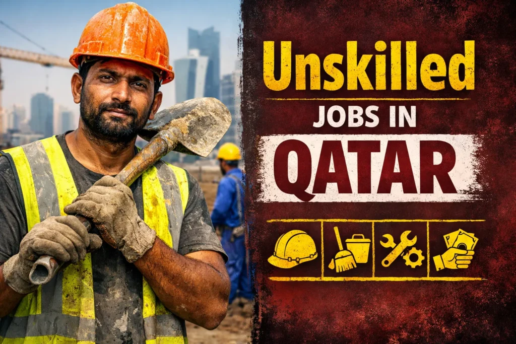 Unskilled Jobs in Qatar With Visa Sponsorship 2026 (QAR 900 – 1,500 Per Month)