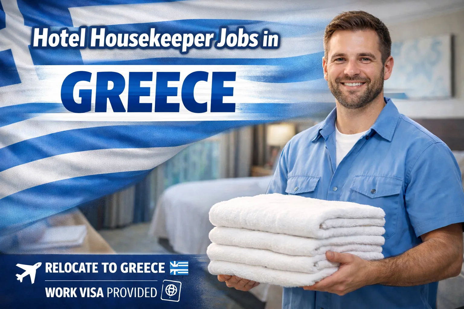 Hotel Housekeeper Jobs in Greece with Visa Sponsorship for Foreigners 2026