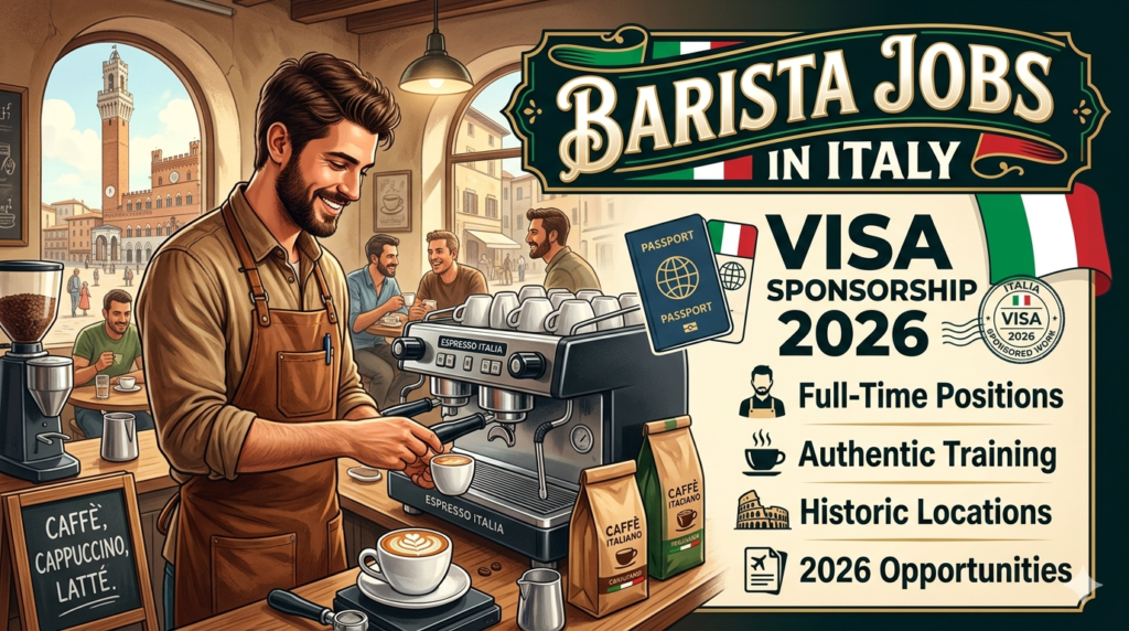 Barista Jobs in Italy with Visa Sponsorship 2026