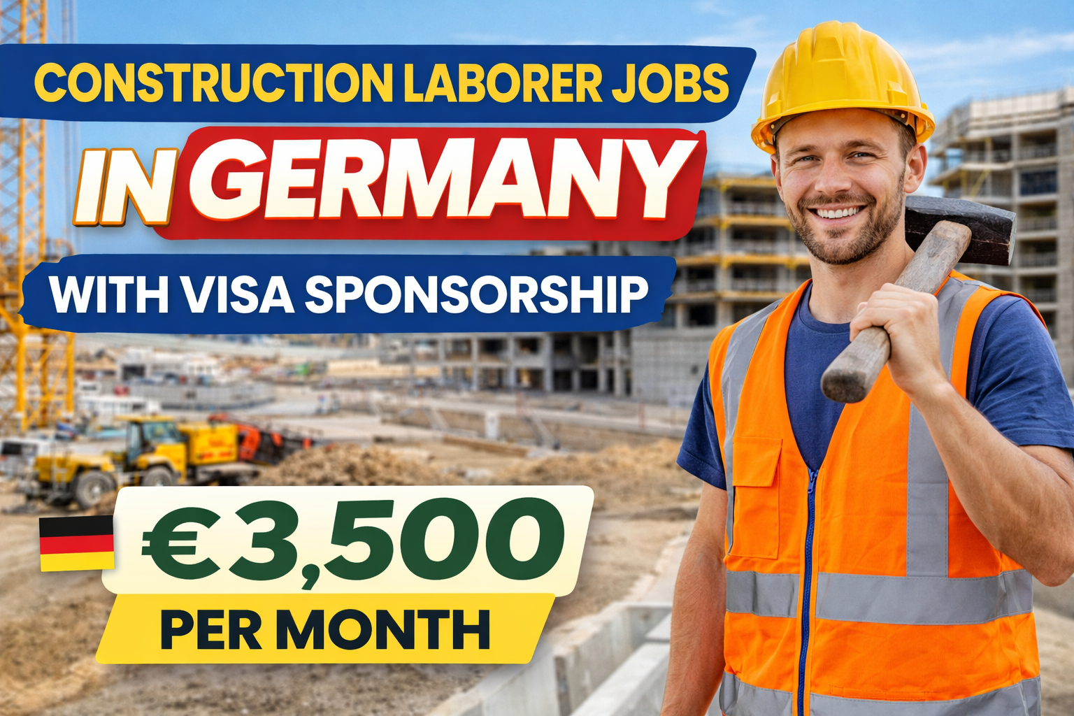 Construction Laborer Jobs in Germany with Visa Sponsorship