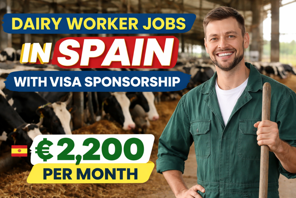 Dairy Worker Jobs in Spain with Visa Sponsorship 2026