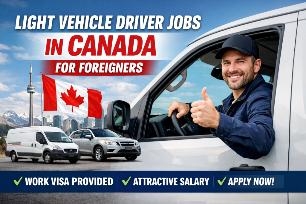 Light Vehicle Driver Jobs in Canada for Foreigners 2026