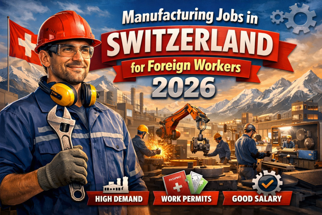 Manufacturing Jobs in Switzerland for Foreign Workers 2026