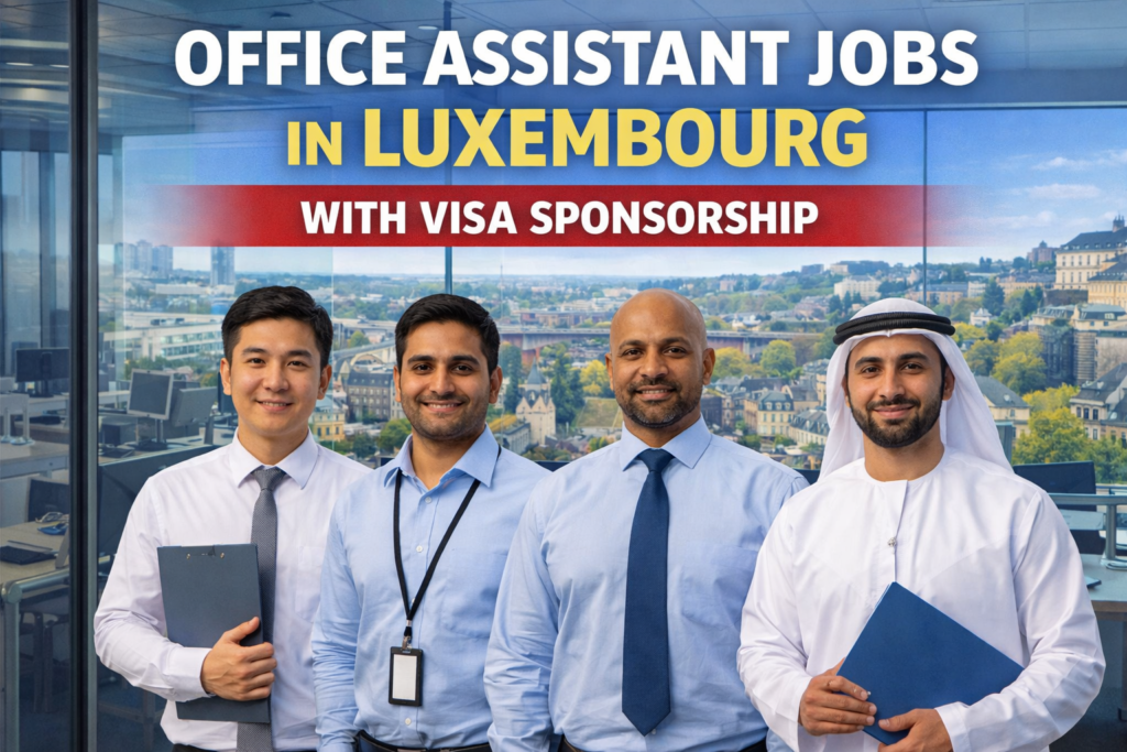Office Assistant Jobs in Luxembourg with Visa Sponsorship 2026