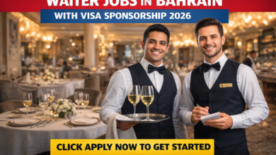Waiter Jobs in Bahrain with Visa Sponsorship 2026