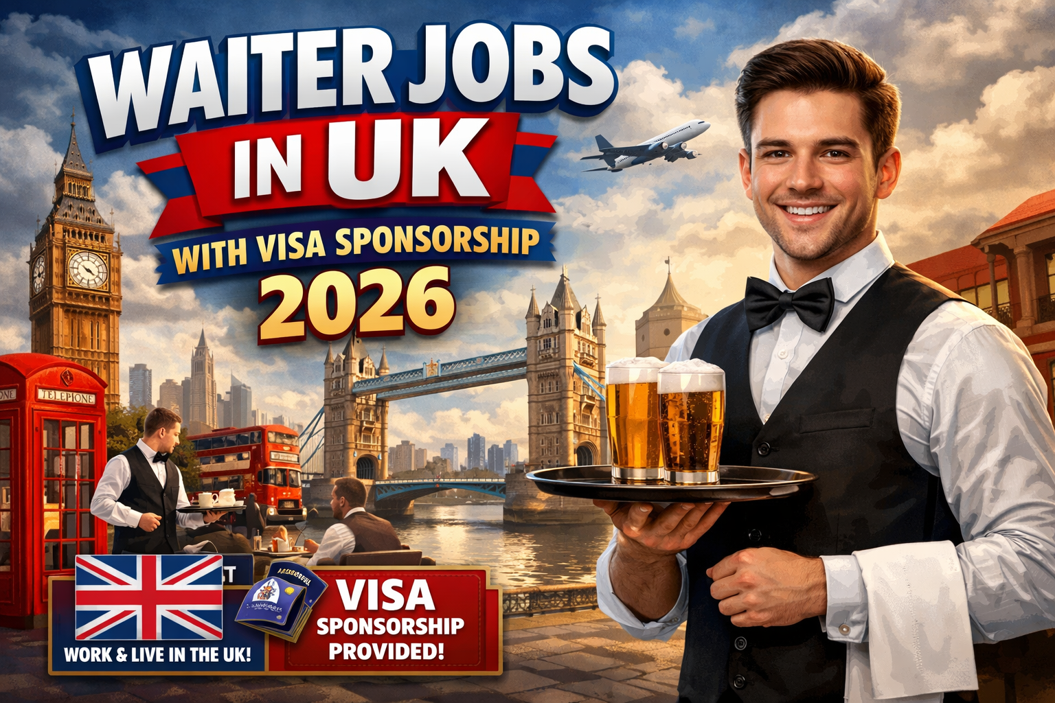 Waiter Jobs in UK with Visa Sponsorship 2026