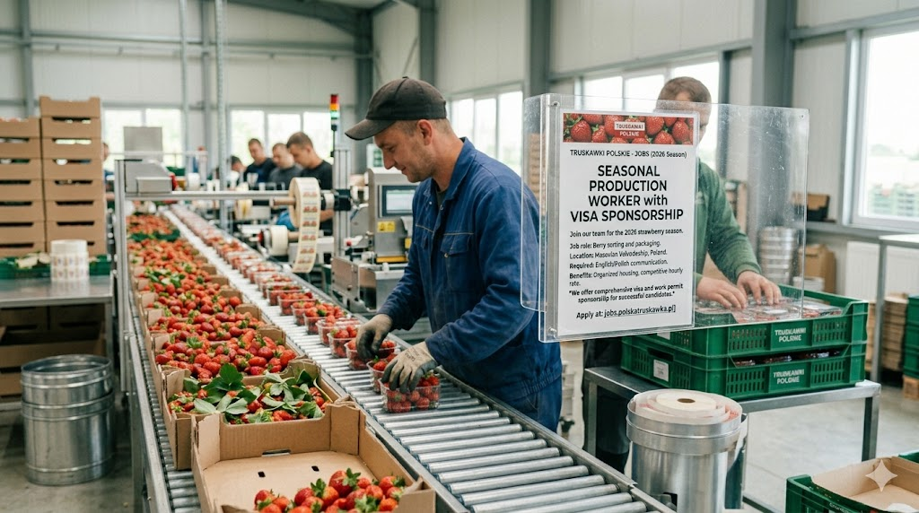 Strawberry Packing Jobs in Poland with Visa Sponsorship 2026