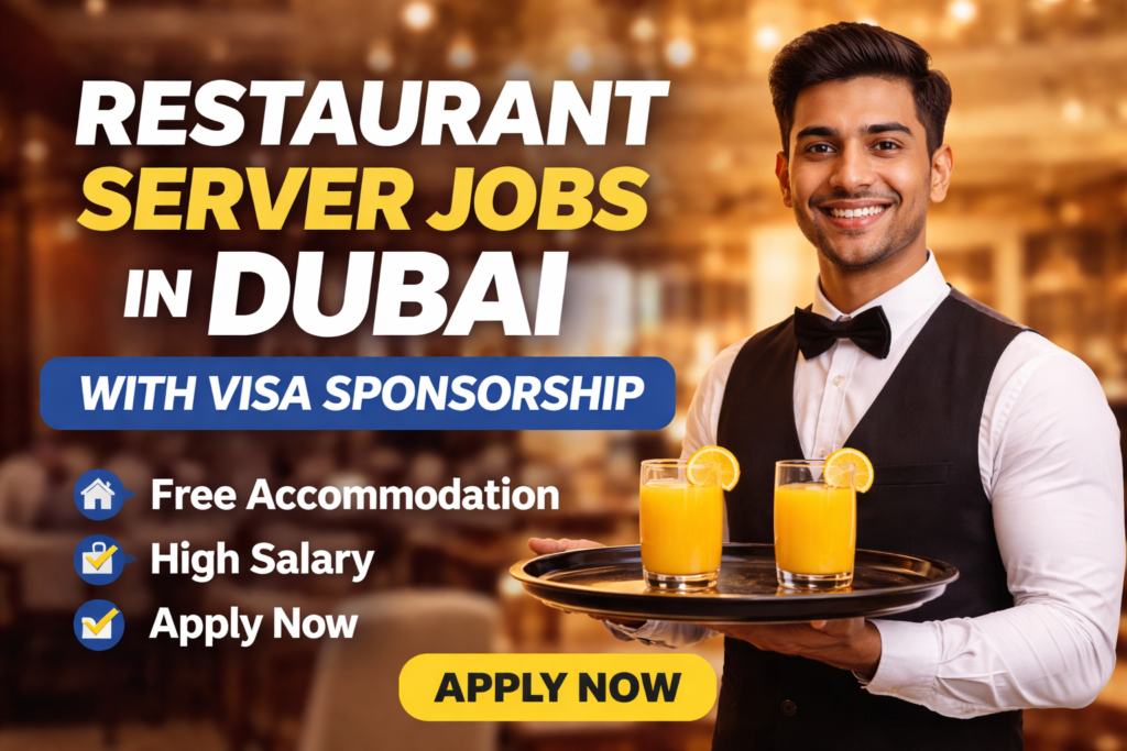 Restaurant Server Jobs in Dubai with Visa Sponsorship 2026