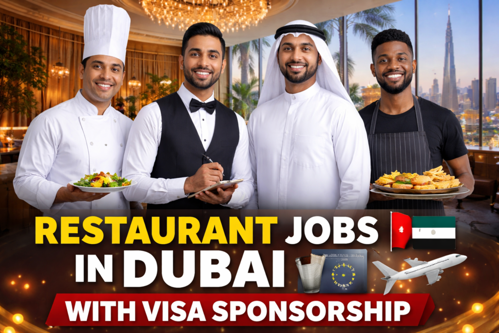 Restaurant Jobs in Dubai with Visa Sponsorship 2026