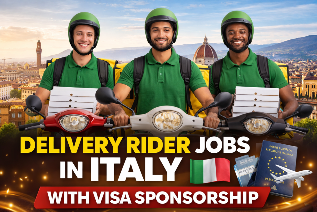 Delivery Rider Jobs in Italy with Visa Sponsorship 2026