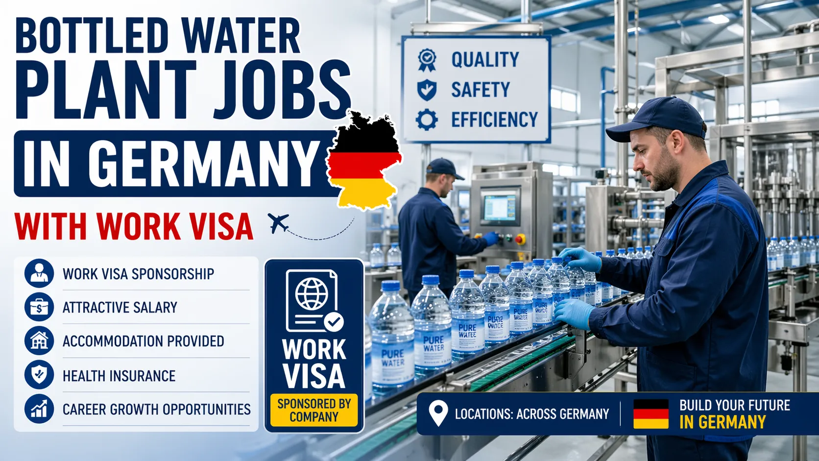 Bottled Water Plant Jobs in Germany with Work Visa