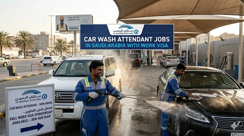 Car Wash Attendant Jobs in Saudi Arabia with Work Visa