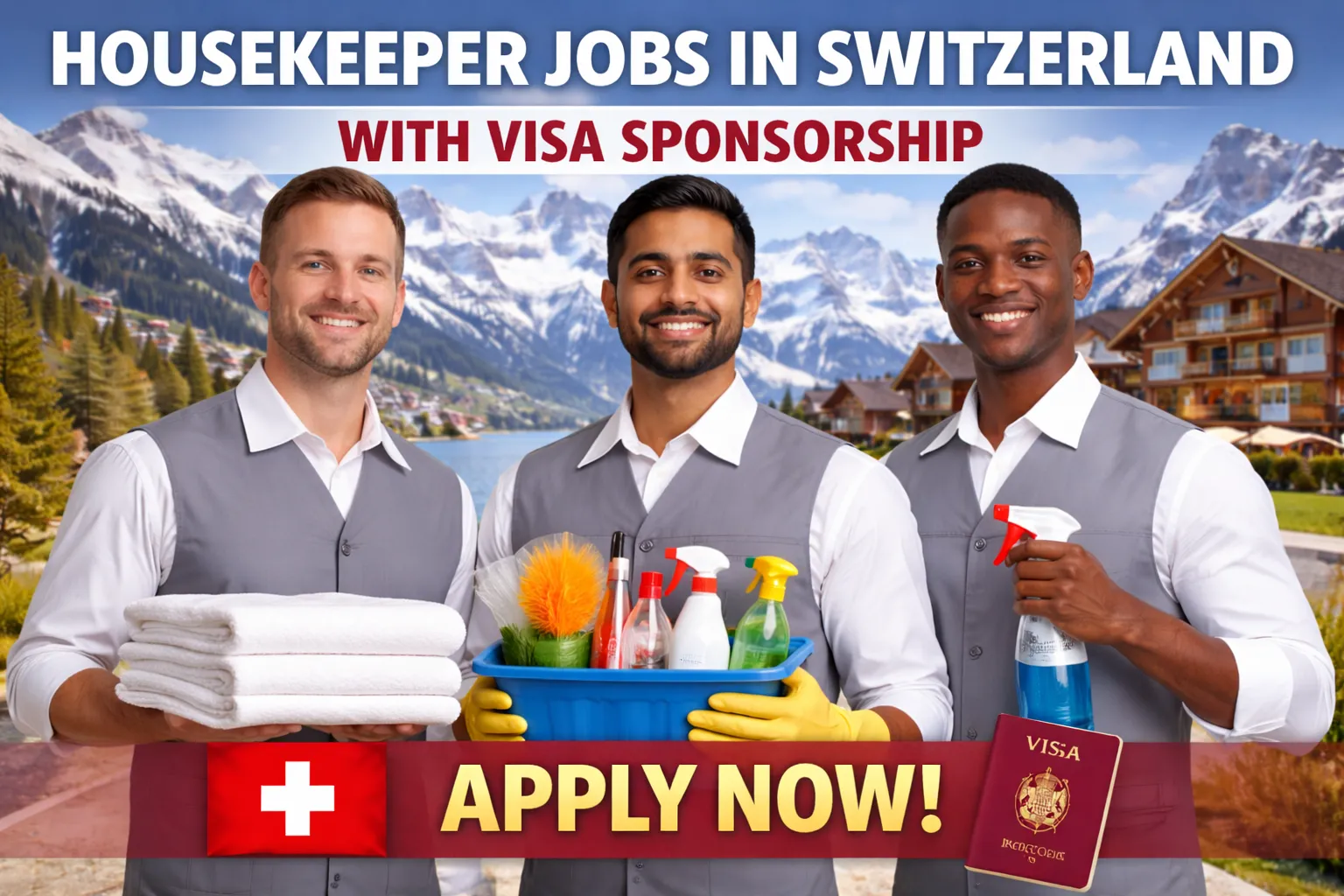 Housekeeper Jobs in Switzerland with Visa Sponsorship 2026