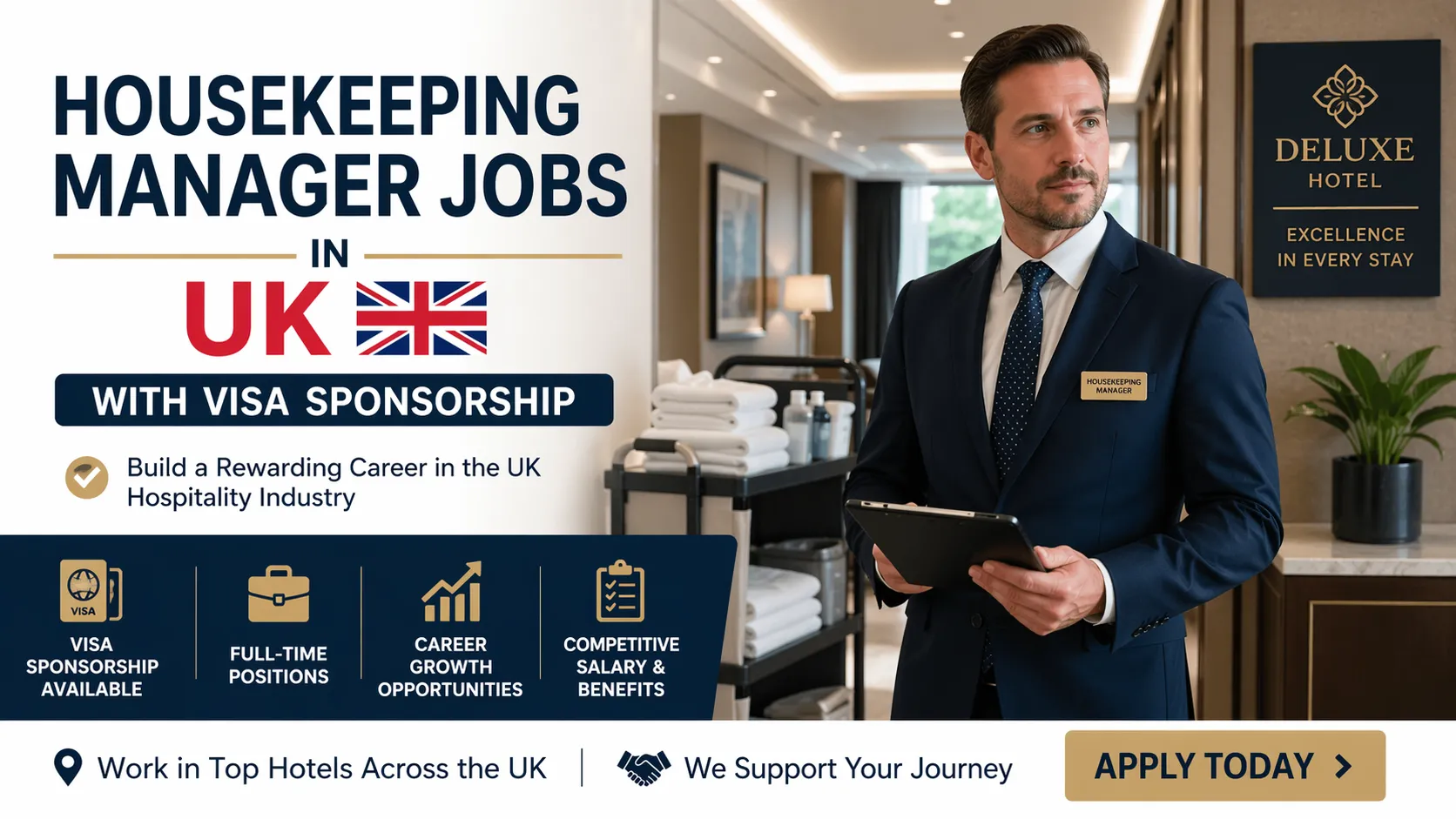 Housekeeping Manager Jobs in UK with Visa Sponsorship