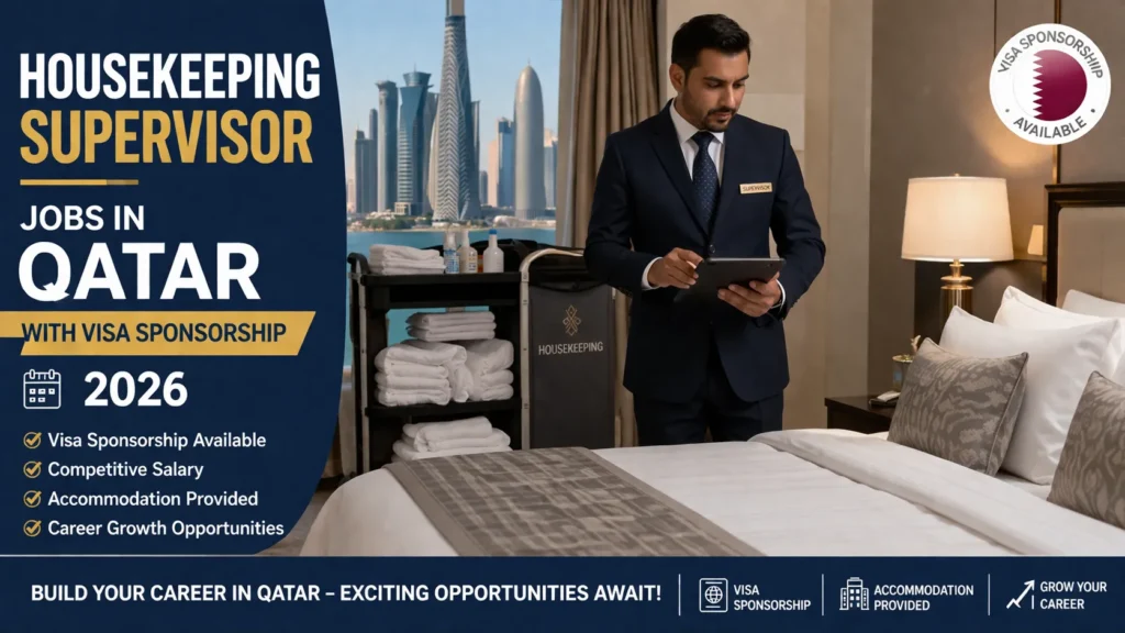 Housekeeping Supervisor Jobs in Qatar with Visa Sponsorship 2026
