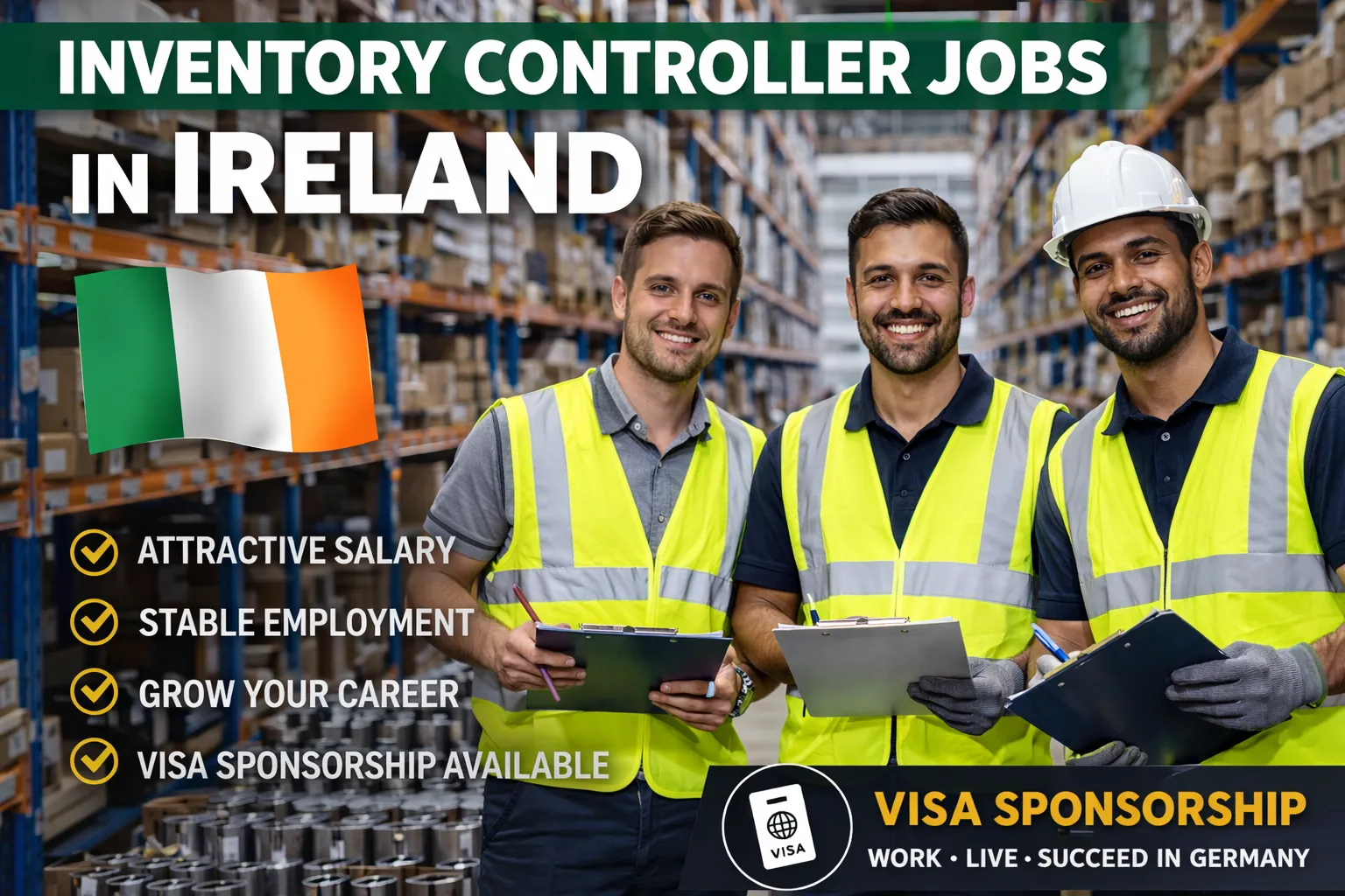 Inventory Controller Jobs in Ireland with Visa Sponsorship