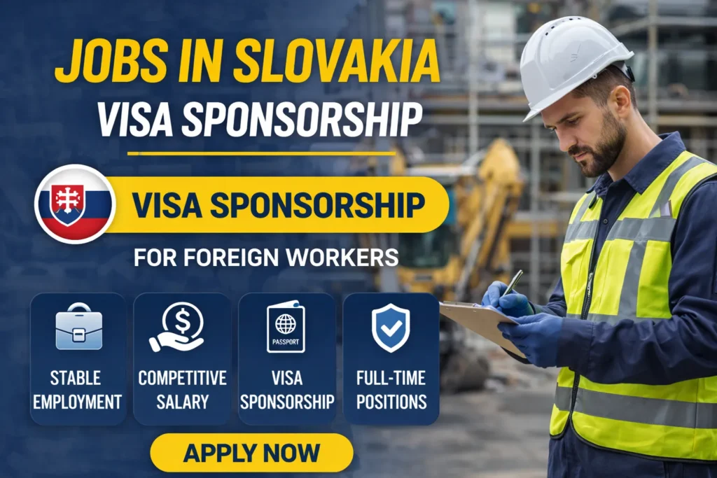 Jobs in Slovakia with Visa Sponsorship for Foreign Workers 2026