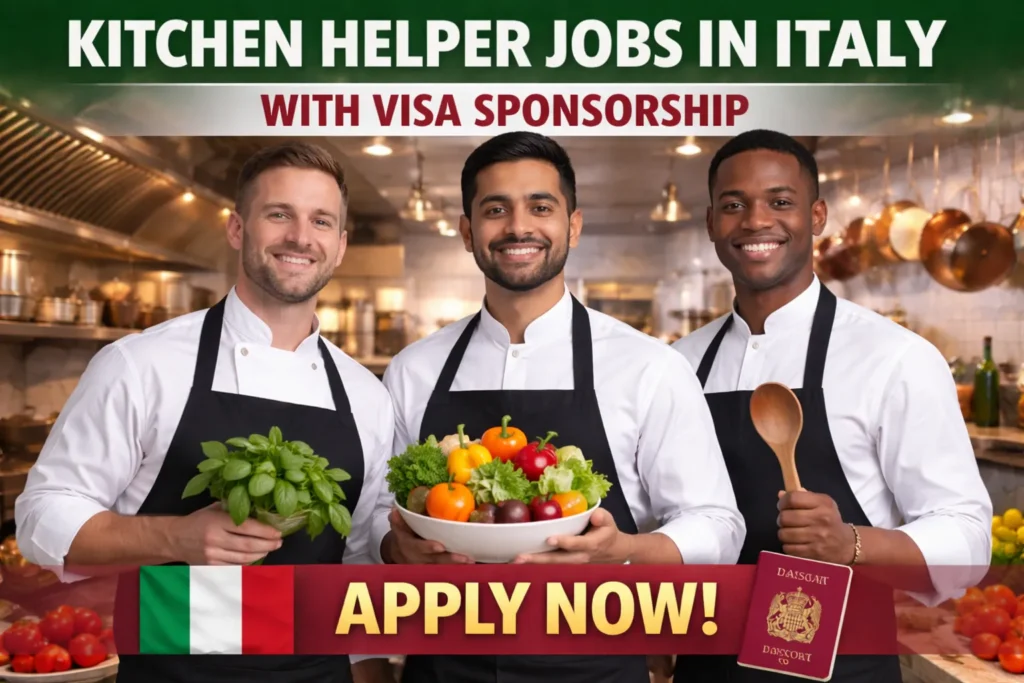 Kitchen Helper Jobs in Italy with Visa Sponsorship 2026
