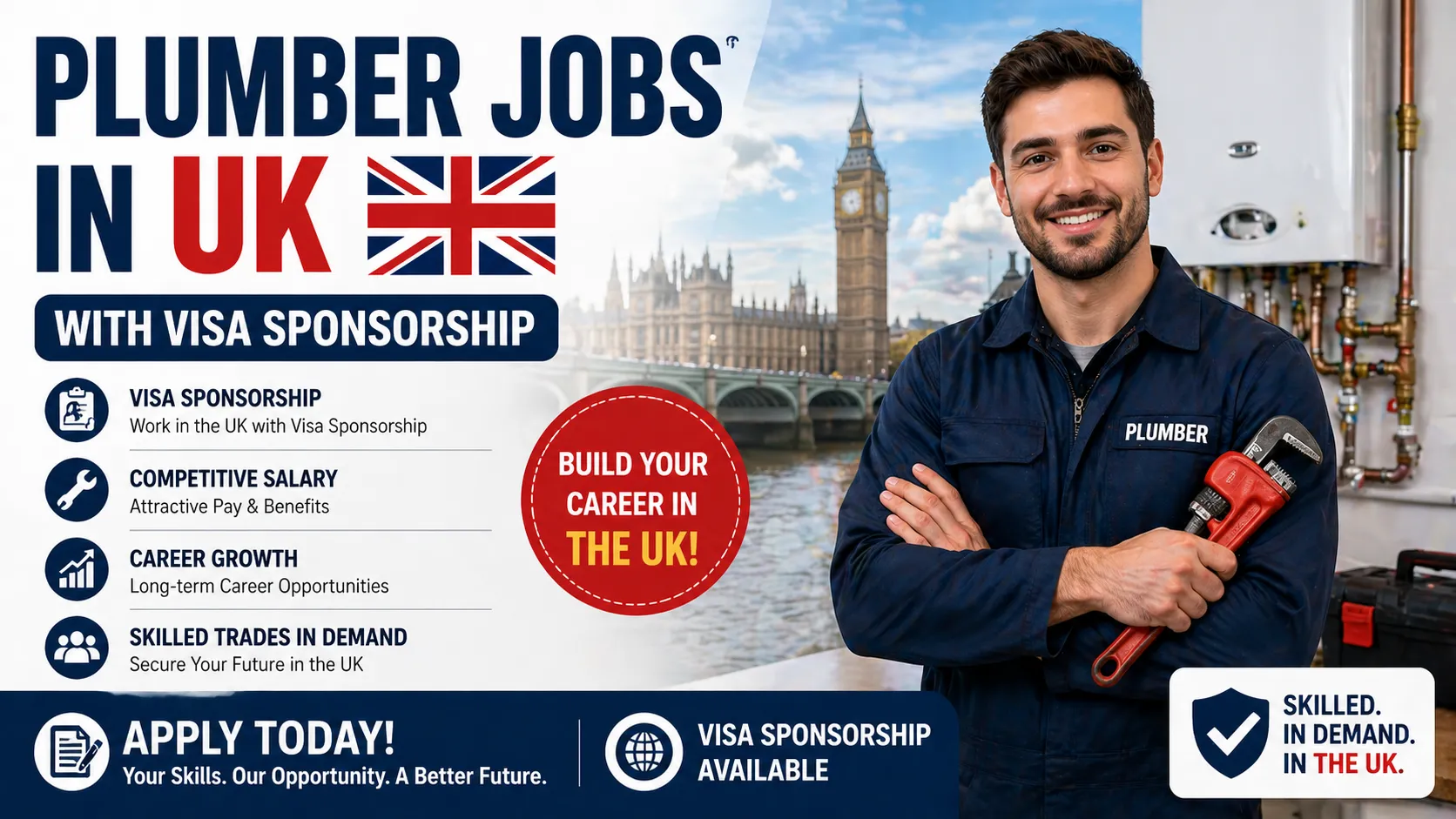 Plumber Jobs in UK with Visa Sponsorship