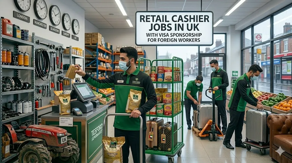 Retail Cashier Jobs in UK with Visa Sponsorship 2026