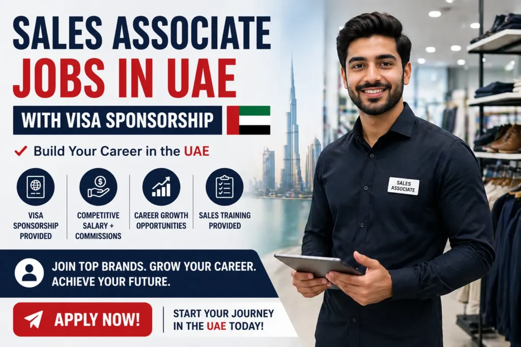 Sales Associate Jobs in UAE with Visa Sponsorship 2026