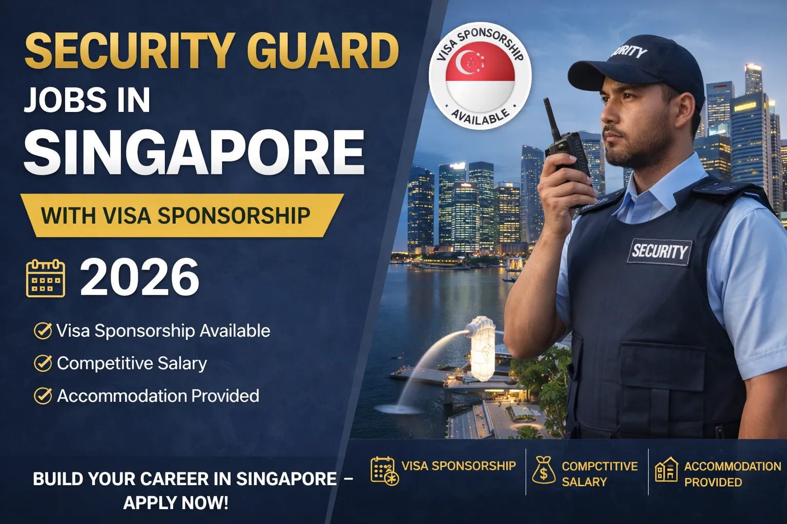Security Guard Jobs in Singapore with Visa Sponsorship
