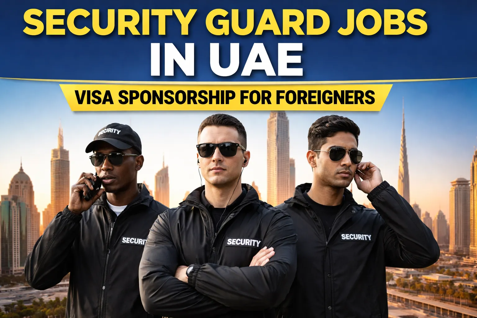 Security Guard Jobs in UAE with Visa Sponsorship for Foreigners