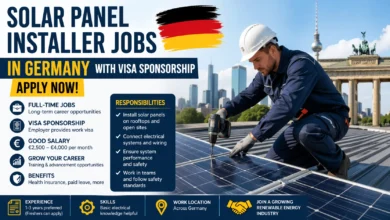 Solar Panel Installer Jobs in Germany with Visa Sponsorship