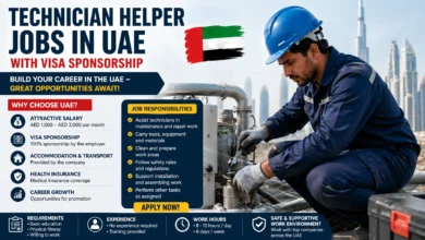 Technician Helper Jobs in UAE with Visa Sponsorship