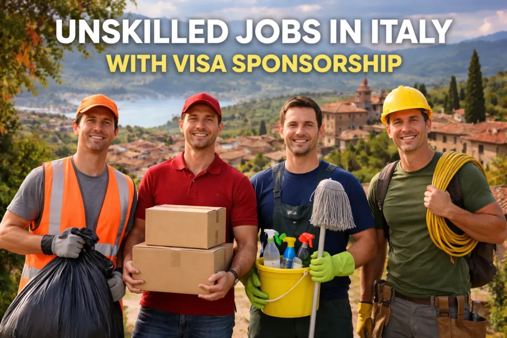 Unskilled Jobs in Italy with Visa Sponsorship 2026