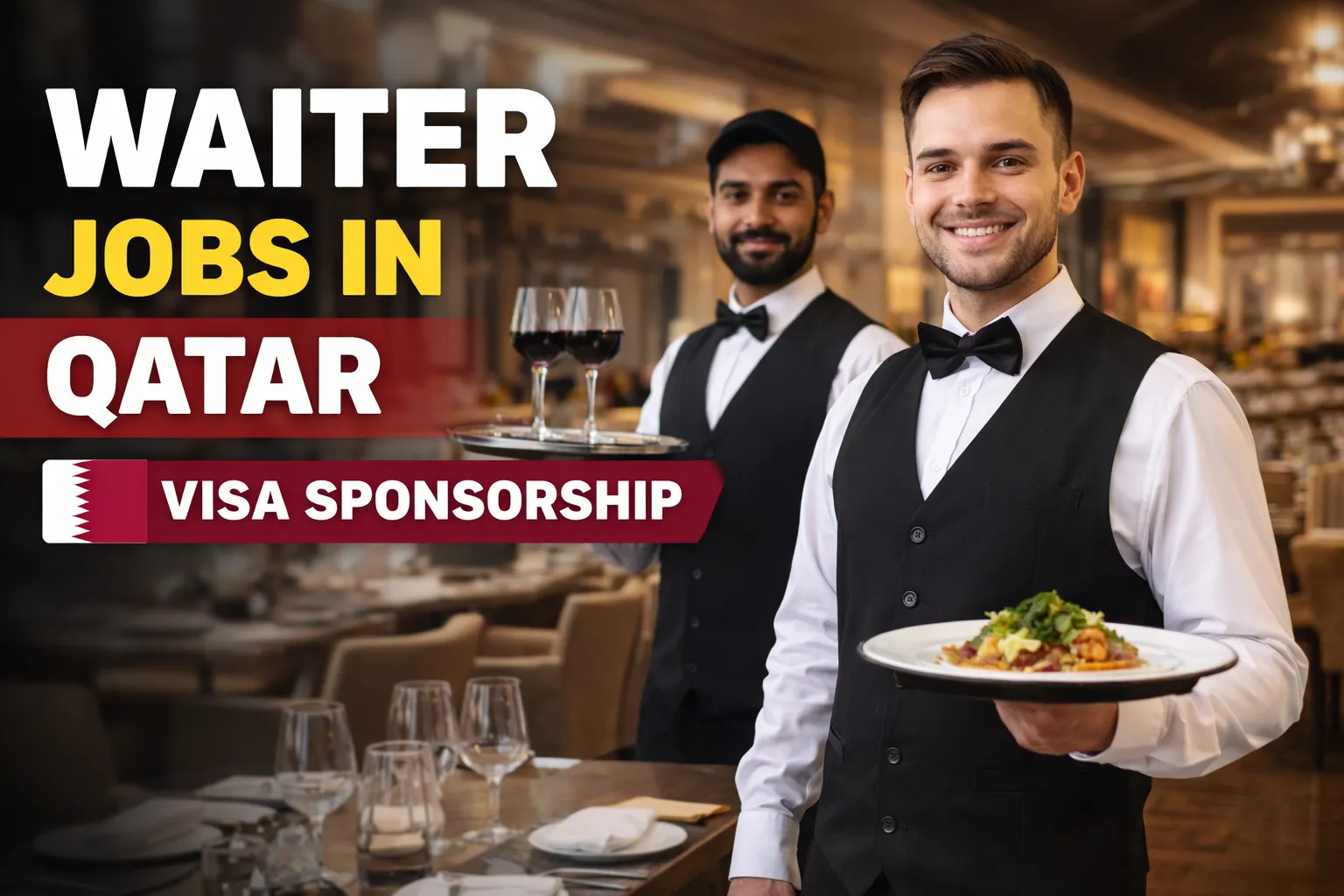Waiter Jobs in Qatar with Visa Sponsorship