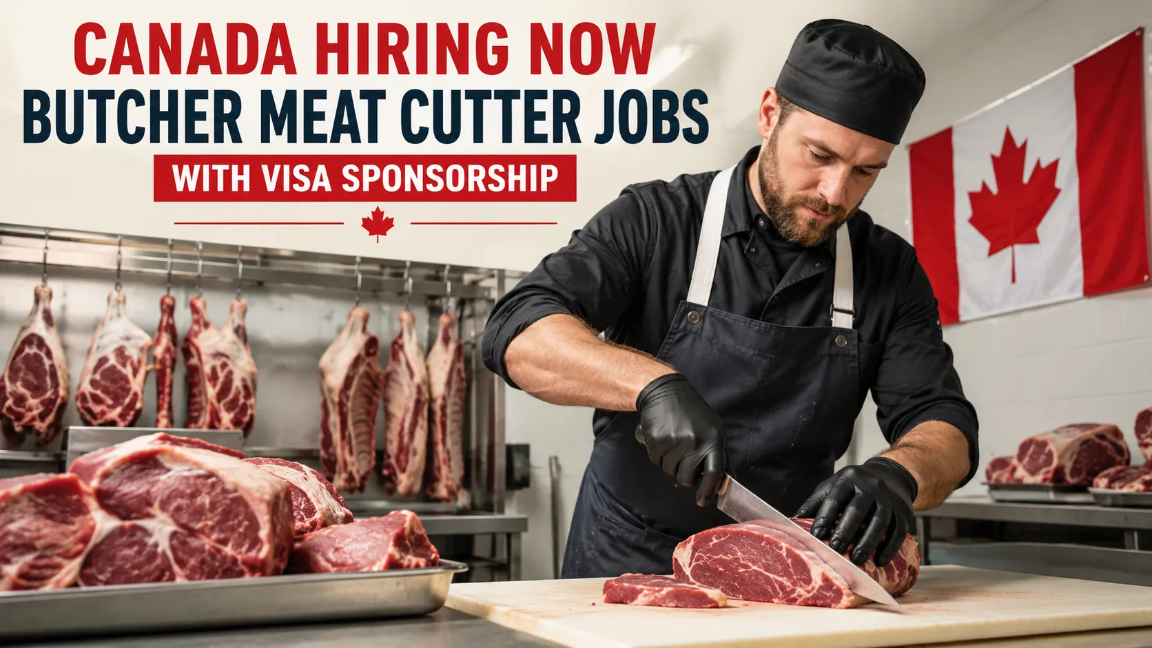 Canada Hiring Now Butcher Meat Cutter Jobs with Visa Sponsorship