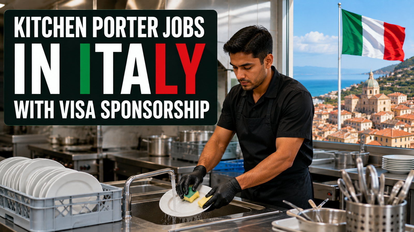 Kitchen Porter Jobs in Italy with Visa Sponsorship