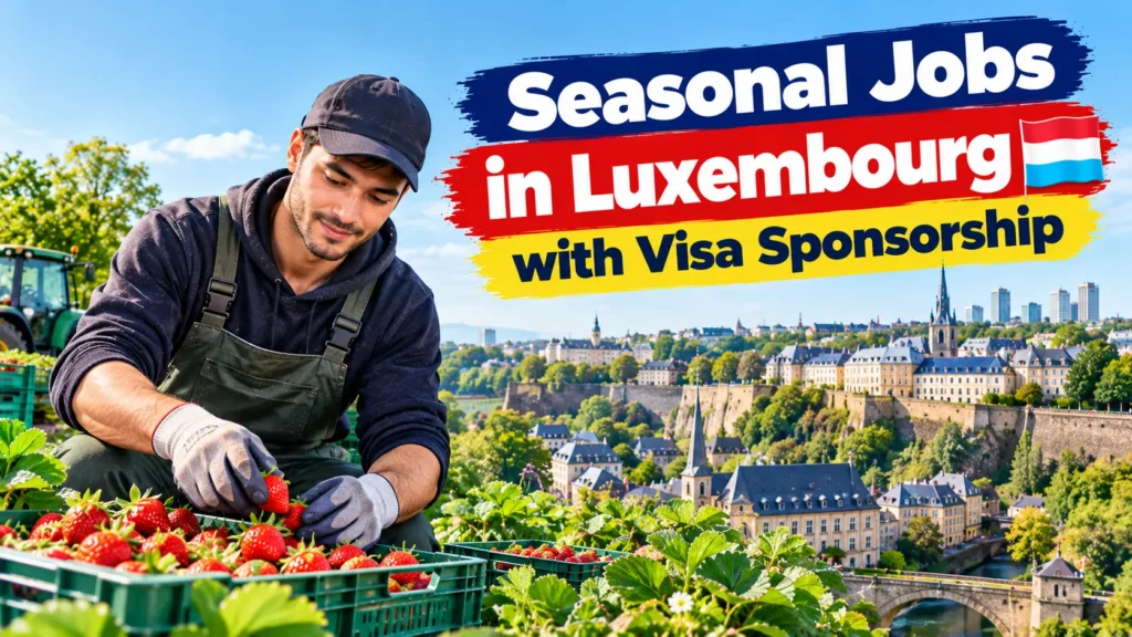Seasonal Jobs in Luxembourg with Visa Sponsorship