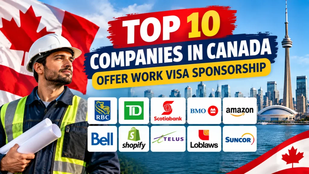 Top 10 Companies in Canada Offer Work Visa Sponsorship