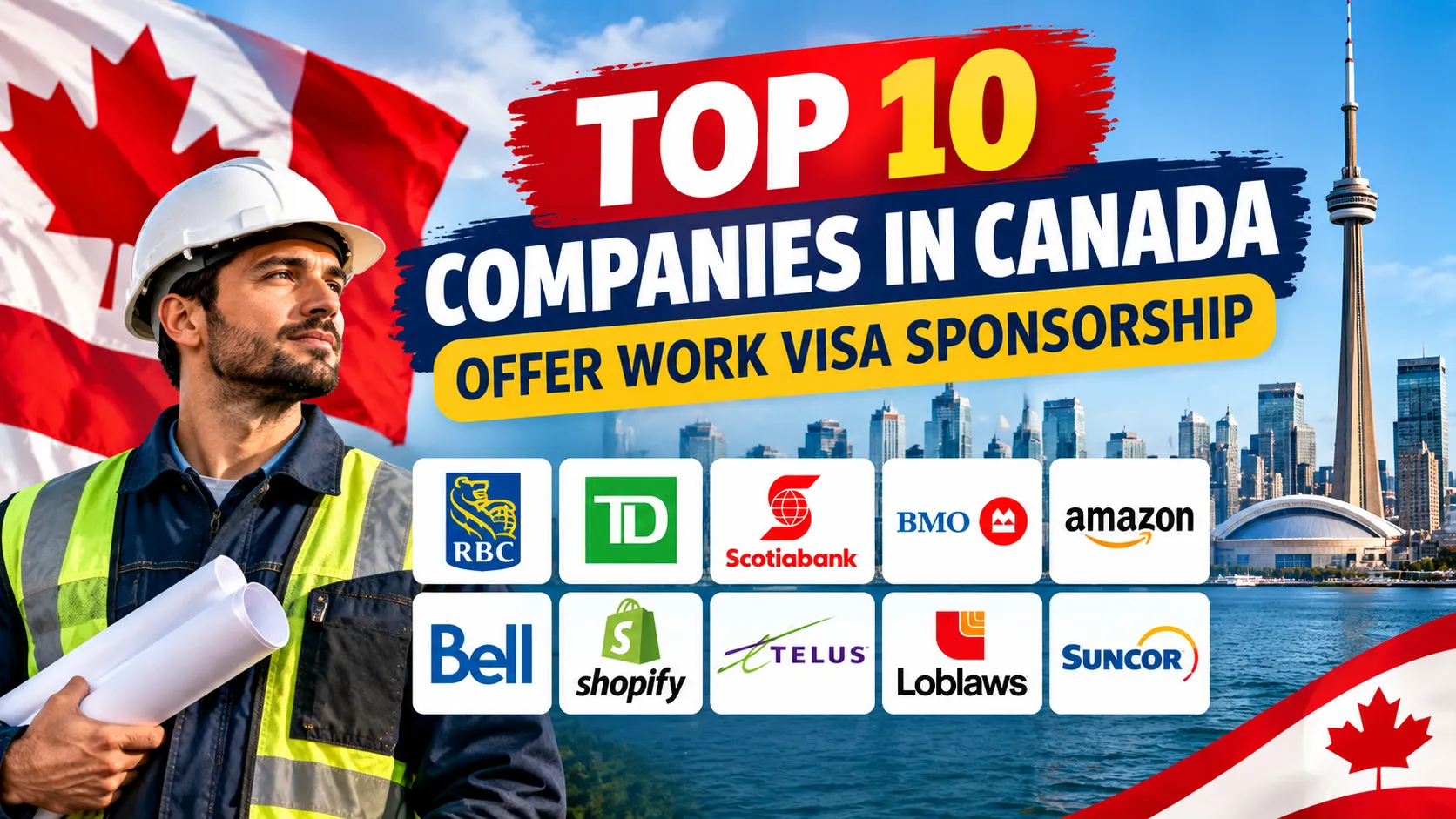 Top 10 Companies in Canada Offer Work Visa Sponsorship